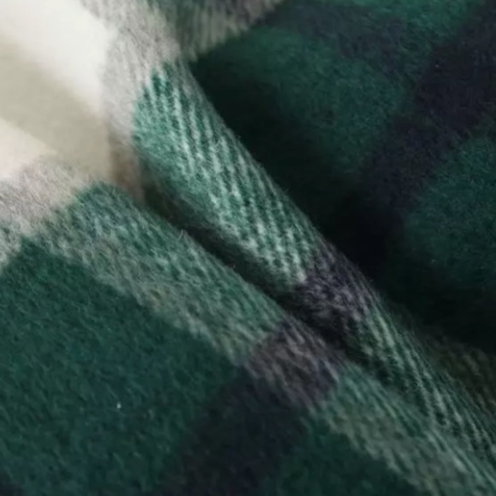 SOLD OUT Green Plaid Oversized Flannel Shacket Shirt Jacket - Picture 12 of 15